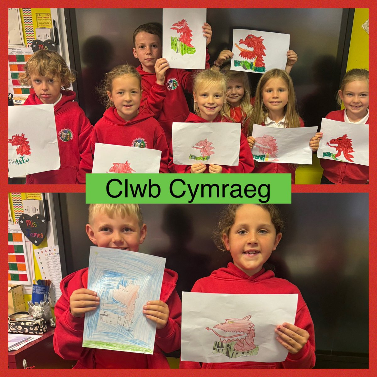 YsgolHalfway's tweet photo. We have been busy in Clwb Cymraeg, drawing our @rhyspadarn inspired dragons #CCCHWCym https://t.co/nbDppp20HL