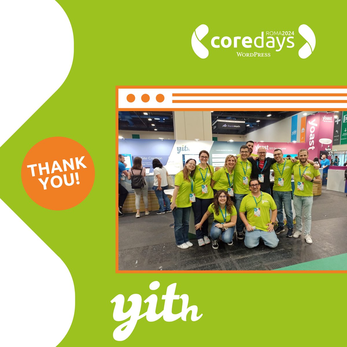 🇮🇹
I plugin WooCommerce di <a href="/YITHEMES/">YITH</a>  potenziano oltre 2 milioni di negozi nel mondo! 🚀 Insieme stiamo spingendo lo sviluppo eCommerce in avanti!
Grazie a YITH per il supporto ai Core Days 2024!
Core Days 2024 | 8-9 Nov | Roma
📍 THE HUB ZEST, Roma
#CoreDays2024
