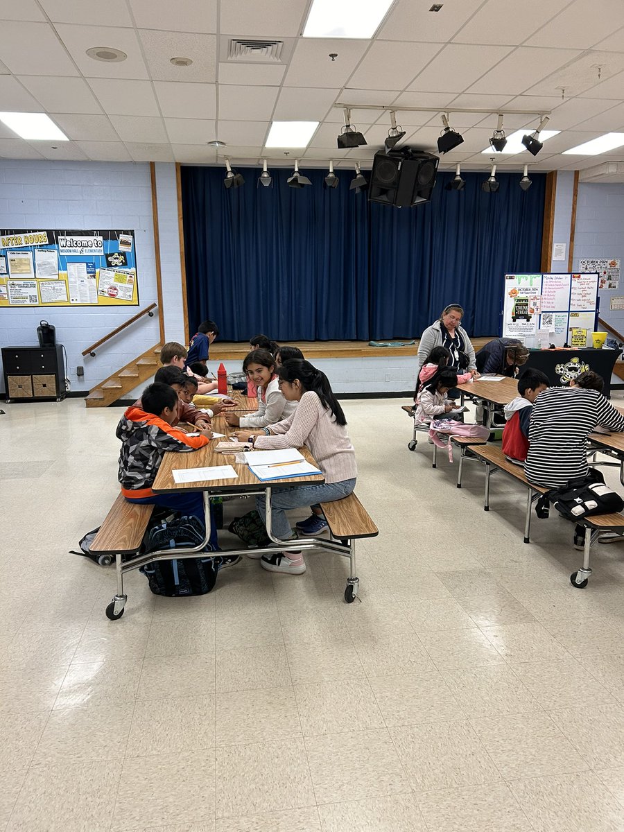 MHES parents were hard at work during the first English Conversation Class of year!! While the parents practiced English their kiddos were hard at work with tutors from Rockville High School and Wood Middle School! <a href="/MHES_Principal/">Desmond Mackall</a> <a href="/MeadowHallAP/">Ilana Simhon</a> <a href="/CSconnect_MCPS/">MCPS Community Schools Team</a>