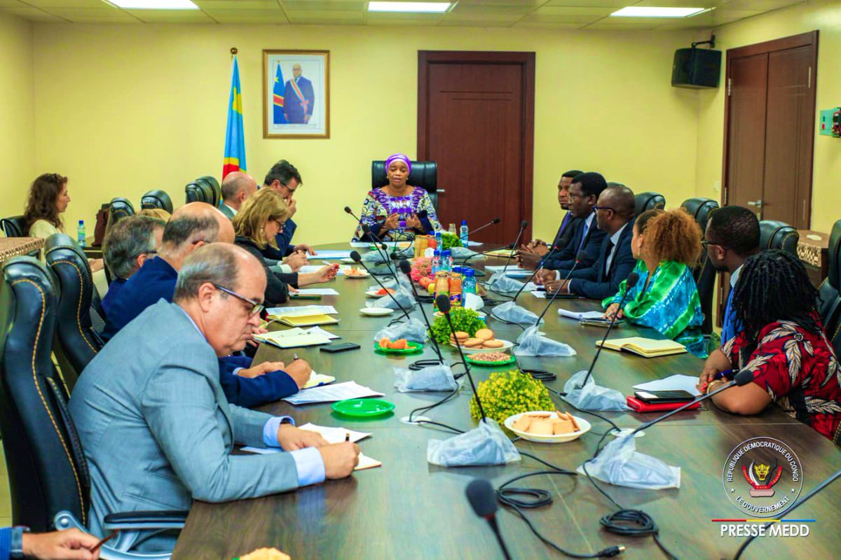 Evebazaiba's tweet photo. Je salue l’appui substantiel de nos partenaires traditionnels aux positions de la #RDC concernant la protection de la biodiversité,le changement climatique et la desertification. Avec l’Ambassadeur @NBerlangaEU et le #GIBEC, nous avons fait le point sur les différentes avancées. https://t.co/X5sIoxoukC
