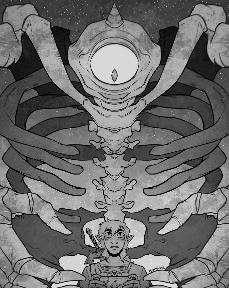 FoEZine's tweet photo. *sudden bone noises*

[Created by @kenneduck ]

#Linktober #Linktober2024 #LinktoberShadowCalendar #TearsOfTheKingdom #TotK #BreathOfTheWild #BotW #Zelda #LegendOfZelda https://t.co/9Y63Lhxq7A