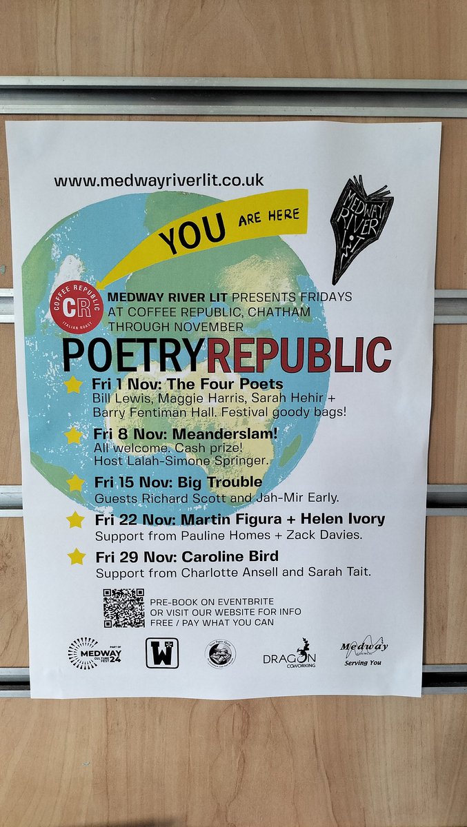 Barry Fentiman Hall (@bfhwordsmithery) on Twitter photo Coming soon to Chatham High Street
#medway
#poetry
#coffeerepublic 
#medwayriverlit Coming soon to Chatham High Street
#medway
#poetry
#coffeerepublic 
#medwayriverlit