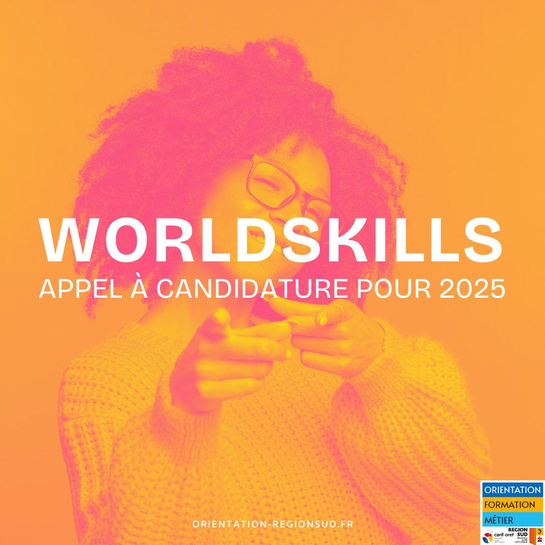 🏅 [Worldskills 2025] @maregionsud organise et finance la #Compétition #Worldskills en Provence-Alpes-Côte d’Azur, prélude à la compétition nationale qui aura lieu du 16 au 18 octobre 2025 à Marseille. Inscription avant le 15 octobre swll.to/0hXE3 <a href="/WorldSkillsFR/">WorldSkills France</a>