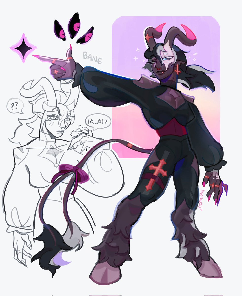 Micawaii's tweet photo. IT'S #PortfolioDay 
HI I'm Mica! I'm an artist from Argentina who loves to draw their OCs!
 I also want to create content on Youtube  🏃‍♂️

También hago stickers geis https://t.co/ubAK8APyam