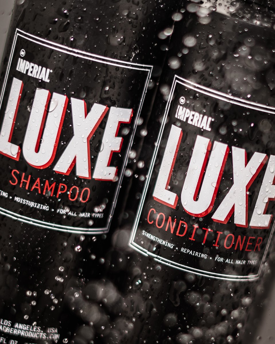 imperialbarber's tweet photo. Revitalize your hair with our Luxe shampoo and conditioner! 🌿 Our gentle, american-made formula is crafted without parabens, sulfates, or silicones. enriched with spirulina, dulse, and argan oil, it nourishes and protects for healthy, clean hair all day! https://t.co/HBFBrlHRS5