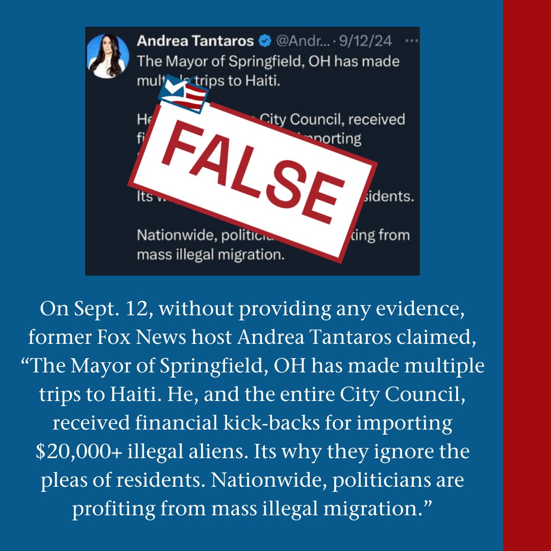 factcheckdotorg's tweet photo. Unfounded Claims Target Springfield Officials, Haitian Immigrants (3/4)

Full story here: https://t.co/hRUU3zKQAz

#factcheck #SpringfieldOH #DonaldTrump https://t.co/xDMk3qcYbu