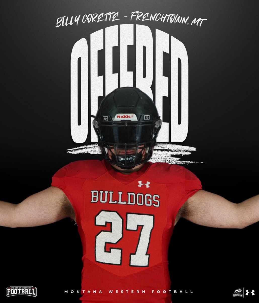 Billy Corette (@bcorette21) on Twitter photo After an amazing conversation with <a href="/CoachNourse_UMW/">Ryan Nourse</a> I am blessed to announce I have received an offer from <a href="/UMWFootball/">University of Montana Western Football</a> After an amazing conversation with <a href="/CoachNourse_UMW/">Ryan Nourse</a> I am blessed to announce I have received an offer from <a href="/UMWFootball/">University of Montana Western Football</a>