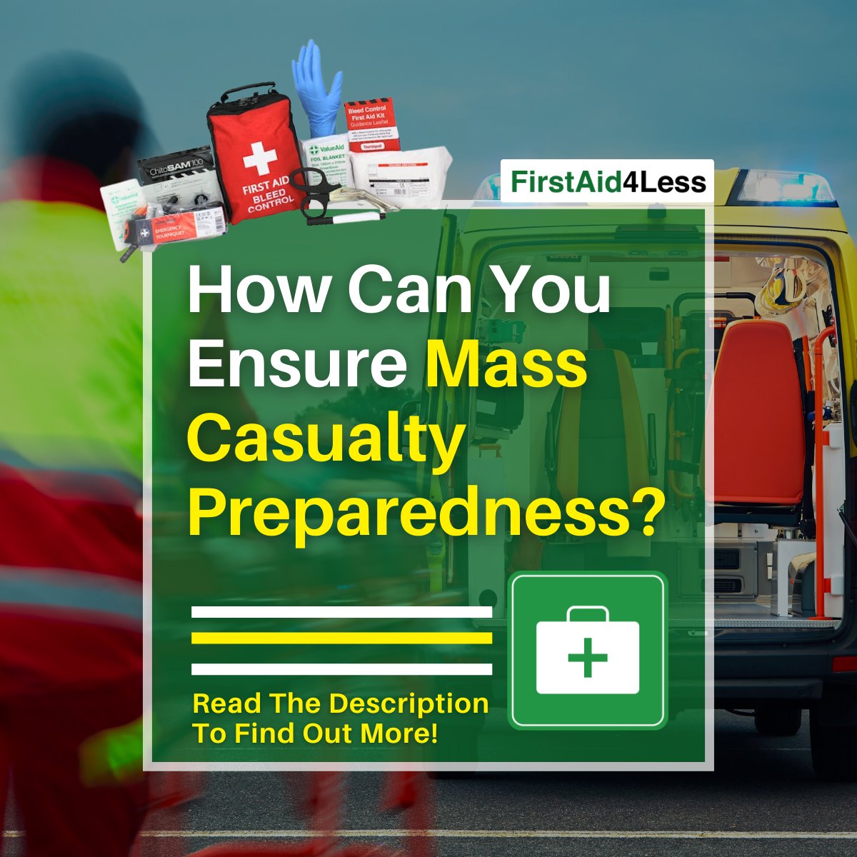 FirstAid4LessUK's tweet image. Be Mass Casualty Prepared with FirstAid4Less! 🛑

Here's how you can be prepared:
🔹 Stock Essential Supplies 
🔹 Train Your Team
🔹 Develop Emergency Plans
🔹 Clear Signage 
🔹 Work with Local Services

🛒 Shop Now via link!!
firstaid4less.co.uk/Medical/Bleed-…

#FirstAid4Less #MassCasualty