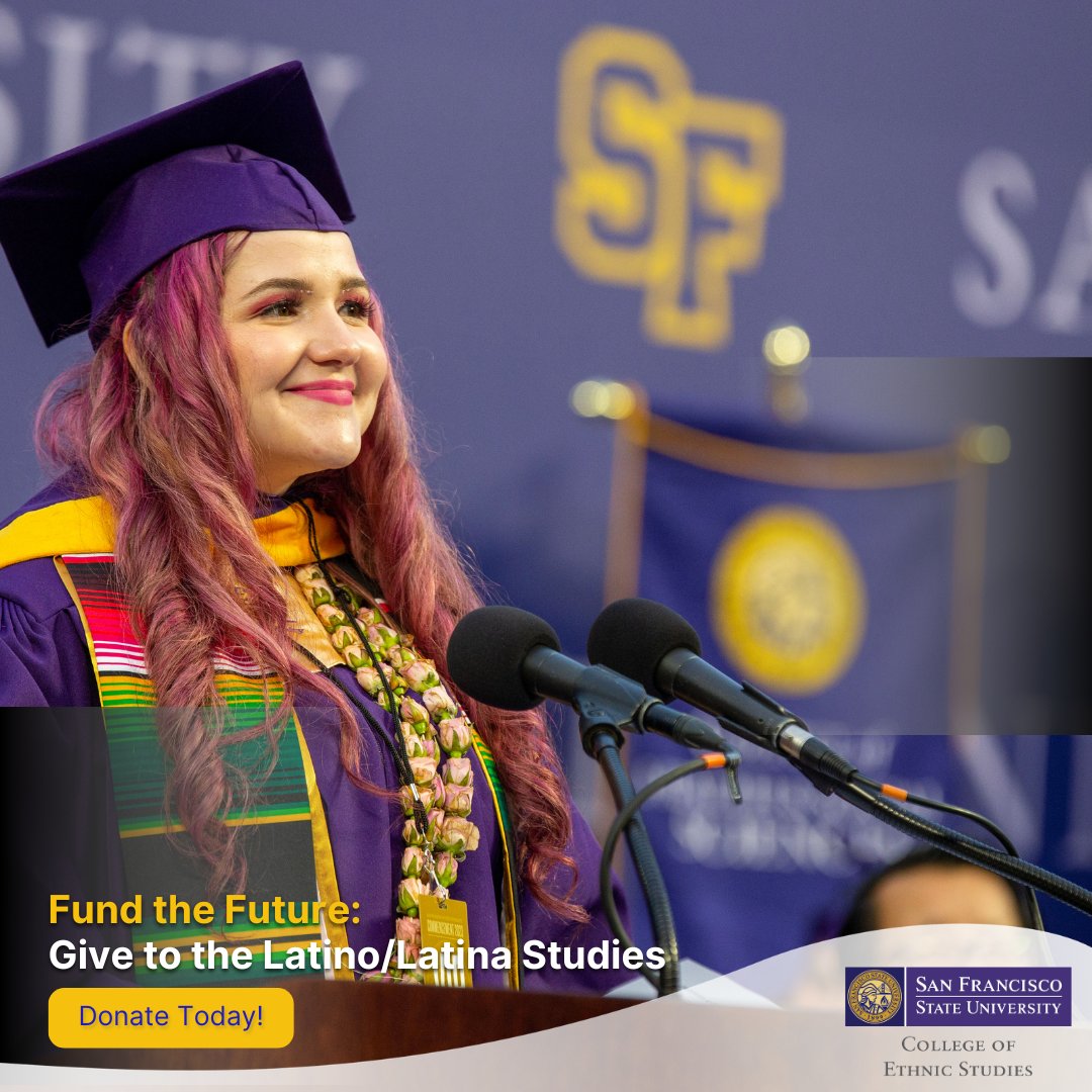 SFSU Latina/Latino Studies is inspired by civil rights leaders and activists like Cesar Chavez, emphasizing solidarity and equity for Latinas/os, and why we’re raising funds to support the vital work of Latina/Latino Studies. Give by midnight on Oct. 11: givecampus.com/5iv8ra