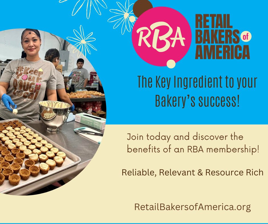 Networking, education, certification and more! 
Join RBA Today and Let's Bake the Future Together!

ow.ly/yVTS50T90TP

#KeepYourDoughLocal
#RBAmembership
#RBAmember
#Bakery
#bakerslife