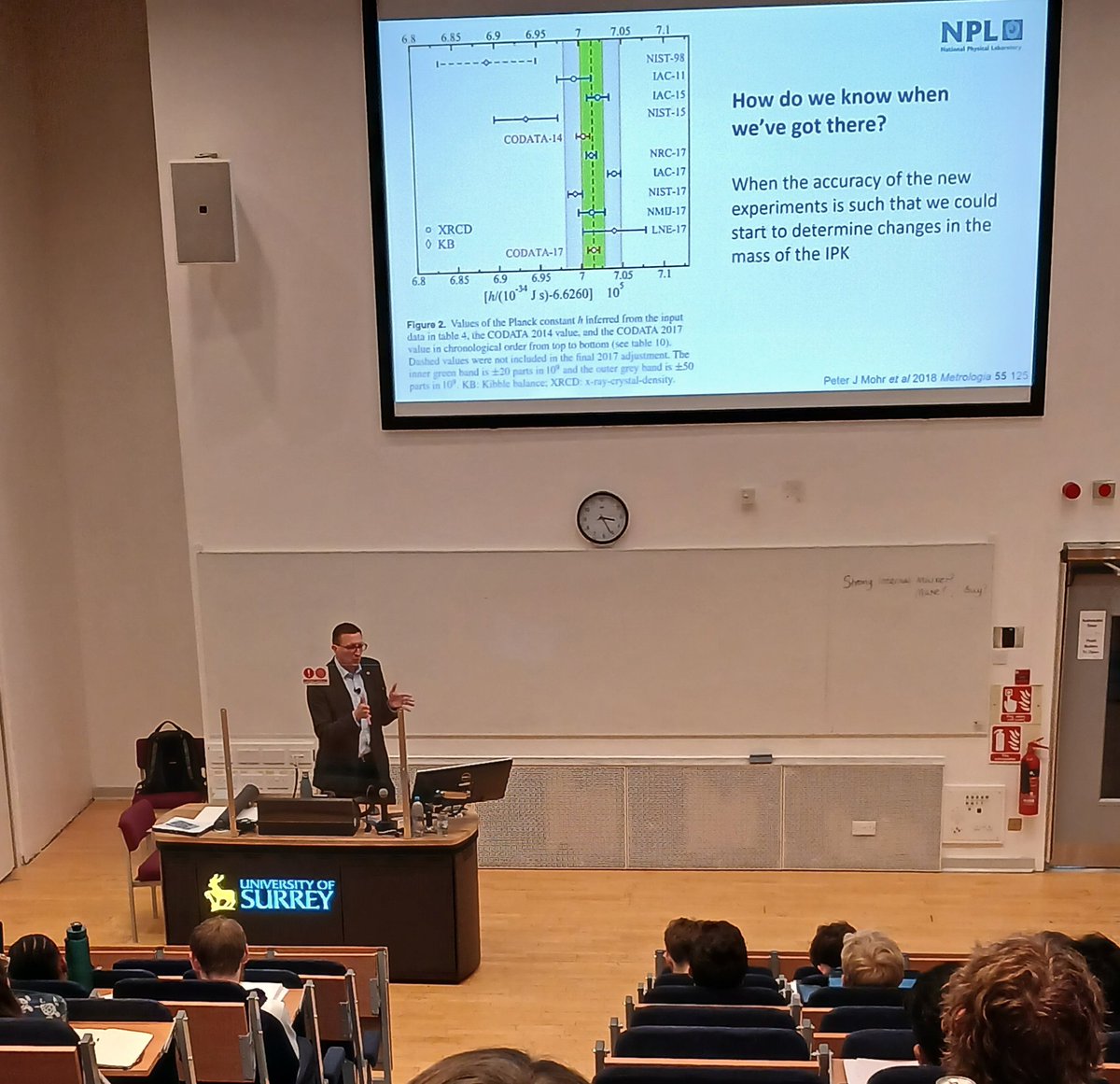 Paddy Regan (@paddy_regan) on Twitter photo Super lecture today for our 1st yr .<a href="/SurreyMathsPhys/">Surrey School of Maths & Physics</a> students by Visiting Prof. and .<a href="/NPL/">NPL</a> Head of Metrology .<a href="/richardjcbrown/">Richard Brown</a> on the basis of the SI measuring framework and precision measurements at the largest and smallest scales. Loads of great questions by our students too Super lecture today for our 1st yr .<a href="/SurreyMathsPhys/">Surrey School of Maths & Physics</a> students by Visiting Prof. and .<a href="/NPL/">NPL</a> Head of Metrology .<a href="/richardjcbrown/">Richard Brown</a> on the basis of the SI measuring framework and precision measurements at the largest and smallest scales. Loads of great questions by our students too