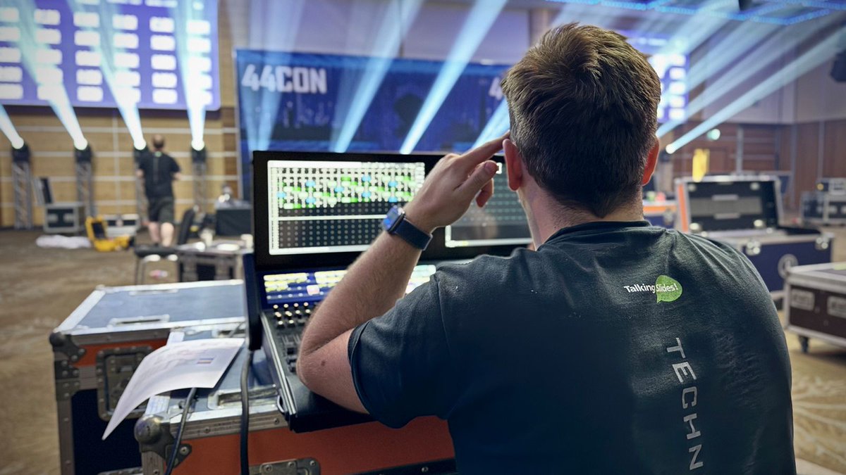 TalkingSlides's tweet photo. That's a wrap on another successful @44con production! 🎉

Huge thanks to everyone involved. This is a unique event that allows us to get even more creative year on year.

Already excited for 2025 – it's only going to get bigger and better!

#eventprofsuk #eventprofs #av https://t.co/kUzOUoCA1g