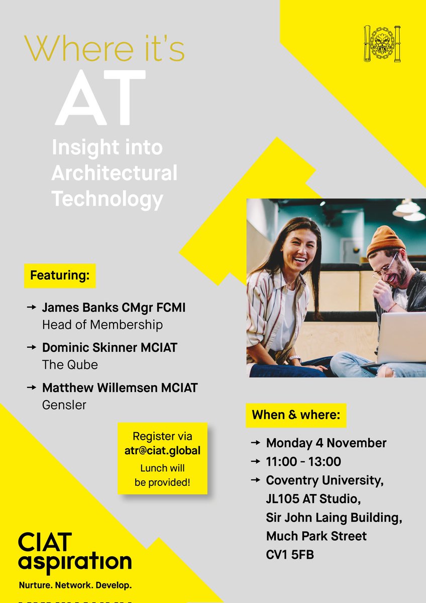 Where it's AT! @CIATechnologist <a href="/covcampus/">Coventry University</a> <a href="/gensler_design/">Gensler</a> #architecturaltechnology #technologyofarchitecture