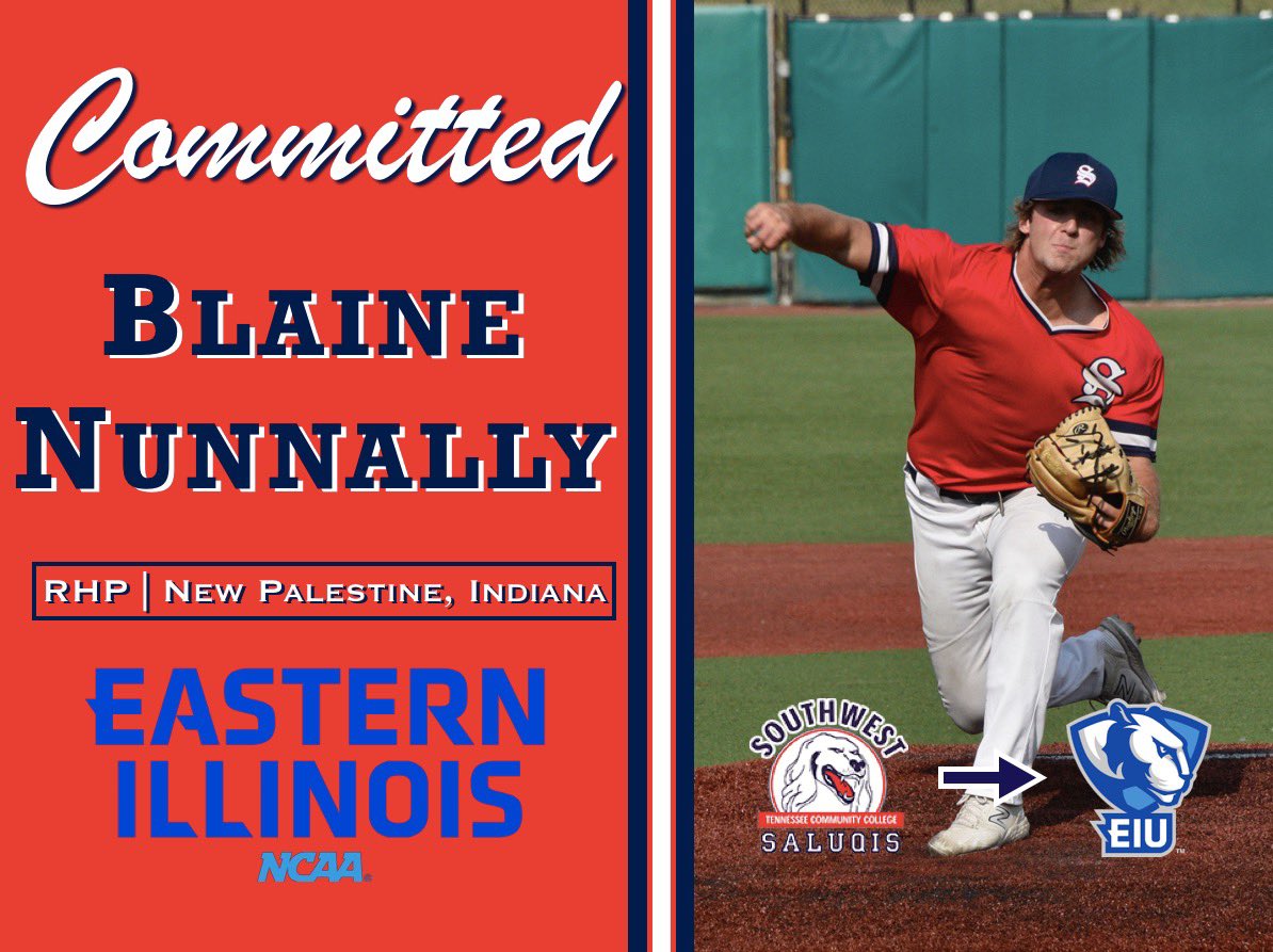 Excited to announce I will continue my academic and baseball career at Eastern Illinois University! Thankful to be able to call Southwest home for the past two years, and looking forward to finishing the job in the spring!