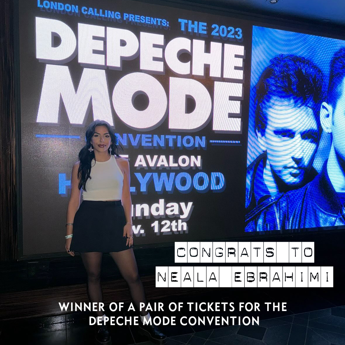 Congrats to Neala! She is the second winner in our #DepecheMode #Convention ticket giveaway! She's no stranger to the convention! She shared this great pic from last year! Stay tuned for our next giveaway or ensure you get to go by buying tickets at musicconventions.com