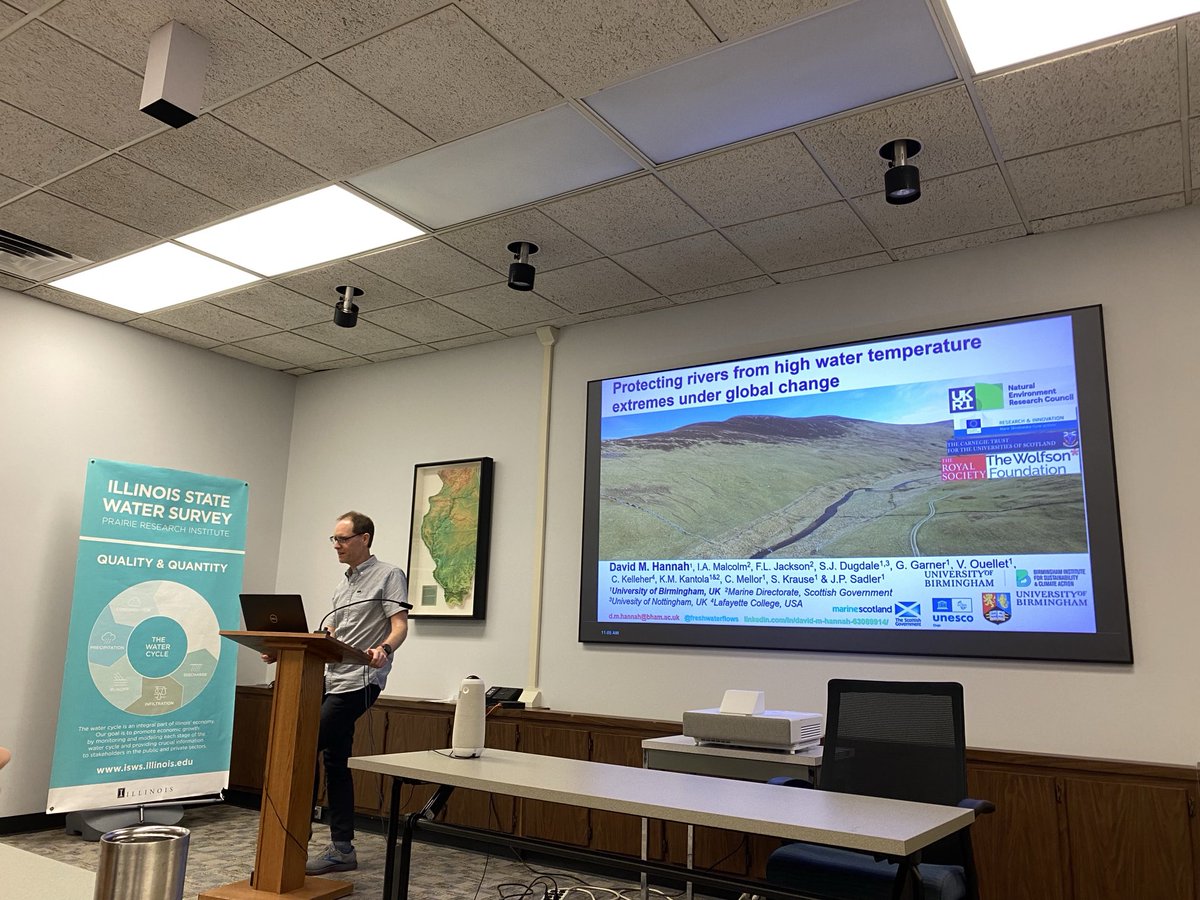 stefankrauseh2o's tweet image. @freshwaterflows opening todays talk at Illinois State Water Survey as part of #BRIDGE partnership visit this week @geo_uiuc @BhamSustain @LES_UniBham @UNESCOUK @unescoWATER