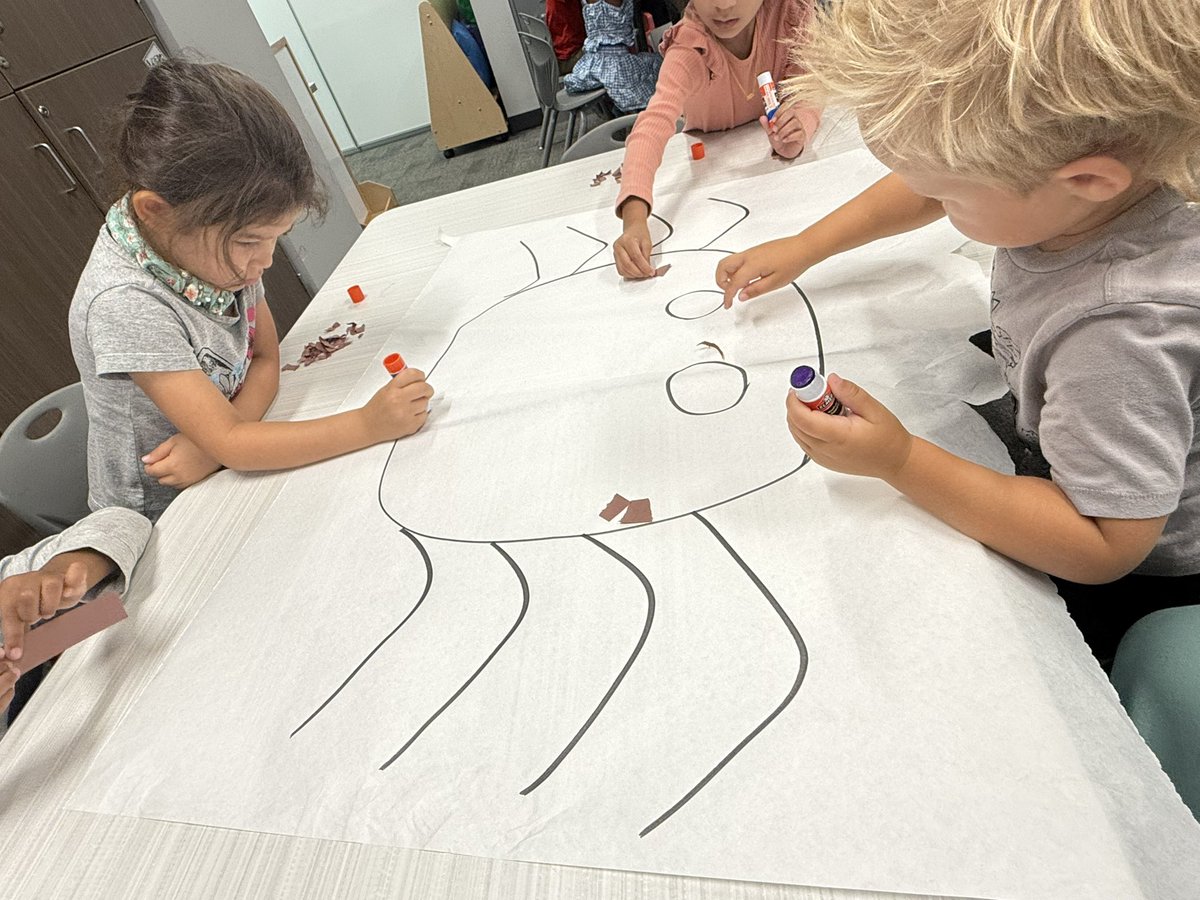 Some spider and bat fun for STEAM this week. Making stamp spiders, building a bat cave, and working together to make a town paper spider. <a href="/cfisdmcgown/">@cfisdmcgown</a> #OwlAboutTheBest