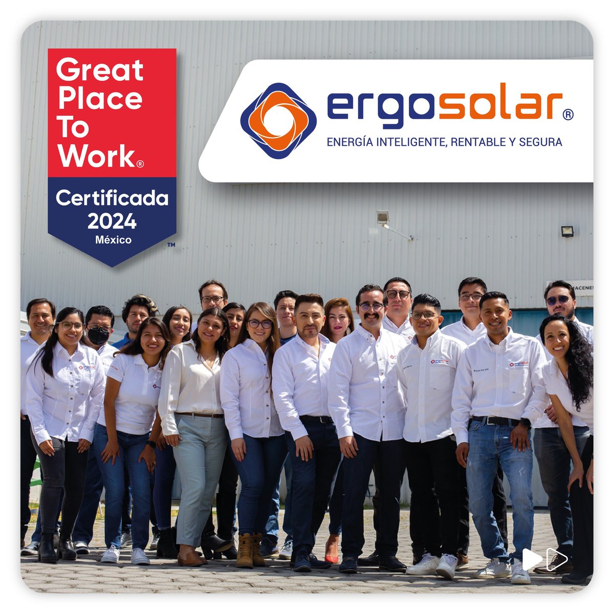 ErgoSolar's tweet photo. 🎉 ¡Ergosolar es ahora un Great Place to Work! 🏆 Un reconocimiento que celebra nuestra pasión por crear un ambiente de trabajo excepcional. Gracias a todos por hacer esto posible. 🚀 #GreatPlaceToWork #Ergosolar https://t.co/Z6Oczfm5C8