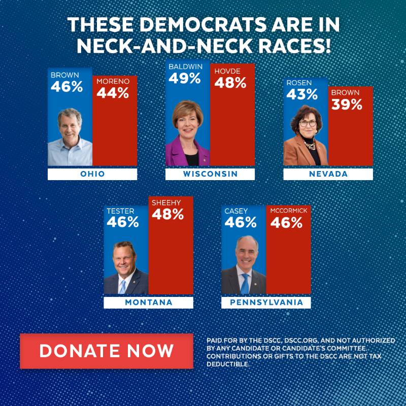 dscc's tweet photo. Have you seen how close the polls are?? 

Rush a donation to defend the Senate!