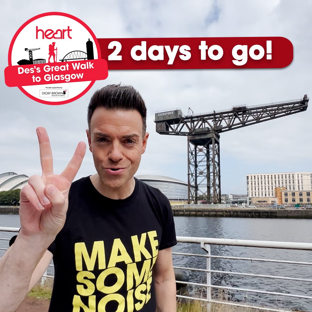 Heart Scotland (@heartscotland) on Twitter photo 2 days to go until <a href="/des_clarke/">Des Clarke</a>’s Great Walk To Glasgow for <a href="/makenoise/">Global's Make Some Noise</a> 🥾
📲 Click shorturl.at/9gIRm to support Des and small charities in Scotland.
Thank you❤️
<a href="/DigbyBrownLLP/">Digby Brown LLP</a>
#desgreatwalk #fundraising #heartscotland 2 days to go until <a href="/des_clarke/">Des Clarke</a>’s Great Walk To Glasgow for <a href="/makenoise/">Global's Make Some Noise</a> 🥾
📲 Click shorturl.at/9gIRm to support Des and small charities in Scotland.
Thank you❤️
<a href="/DigbyBrownLLP/">Digby Brown LLP</a>
#desgreatwalk #fundraising #heartscotland