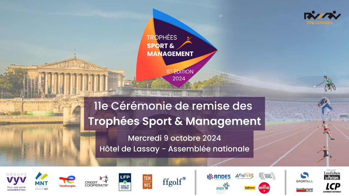 📅🏆Mercredi à 18h, suivez la 11ème cérémonie des Trophées Sport &amp; Management de <a href="/TpsConseil/">TPS Conseil</a> 
💻 RDV en direct sur bit.ly/TSM11eEdition

#TSM #TropheeSportManagement