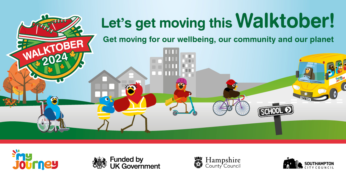 #Walktober 2024 school competition!
Schools: submit your Walktober Weekly Planner/Journal into our competition Fantastic prizes to be won!🎁
Enter by Fri 8th Nov 24🎁
Hants schools: tinyurl.com/27due989
Southampton schools: tinyurl.com/3fjb4u7s
