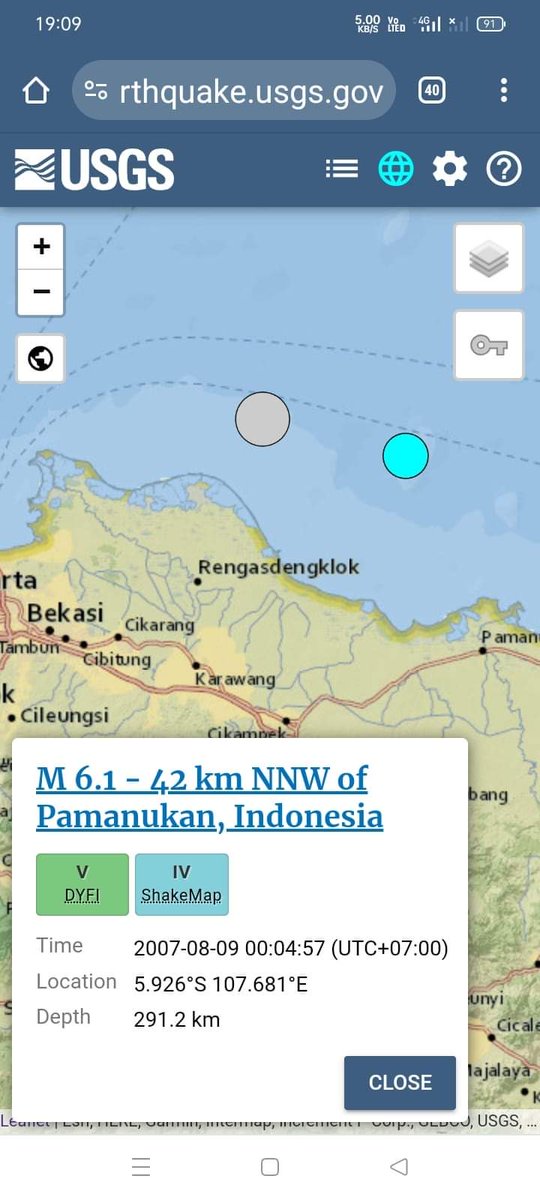 DambaanA's tweet photo. Lokasi gempa kedalaman menengah Rengasdengklok barusan, adalah sekitar gempa besar kedalaman menengah yang muncul lebih kecil lalu 7 detik membesar 25 kali lebih kuat. Gempa tak muncul tiba2.
Dicatat dulu 8 Oktober 2024 https://t.co/Hu76nfTfeR