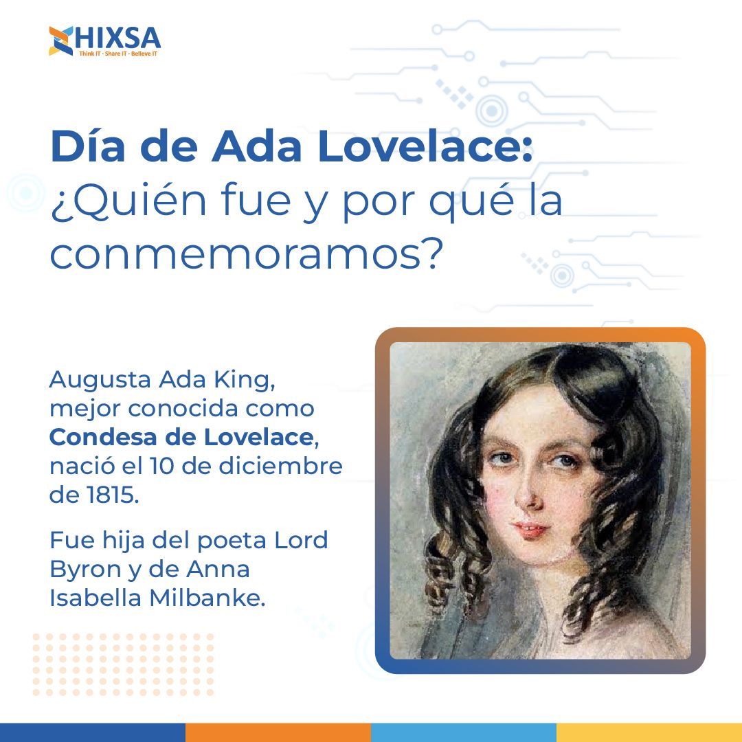 HIXSA's tweet image. 👩‍💻 Hoy es el #DíaDeAdaLovelace, un día para honrar a la #MadreDeLaProgramación. 🎊
#AdaLovelace no solo fue una visionaria, sino también un símbolo de lo que las mujeres pueden lograr en ciencia, tecnología, ingeniería y matemáticas. 
¡Celebremos su legado! 👩‍🔬

&quot;