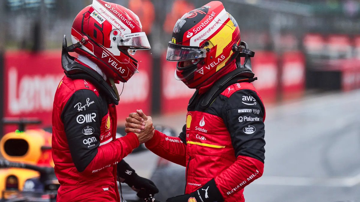 F1BigData's tweet photo. 🚨SAINZ VS. LECLERC AS TEAMMATES

🔴QUALY H2H: 28 vs. 55 (33.73%)
🔴POLES: 5 vs. 19 (20.83%)
🔴RACE H2H: 23 vs. 40 (36.51%)
🔴WINS: 3 vs. 5 (37.50%)
🔴PODIUMS: 21 vs. 26 (44.68%)
🟢POINT FINISHES: 69 vs. 67 (50.74%)
🔴DNFS: 11 vs. 11 (50.00%)
🔴POINTS: 800.5 vs. 902.0 (47.02%)

Sainz on the left, Leclerc on the right
Jeddah 2024 is excluded