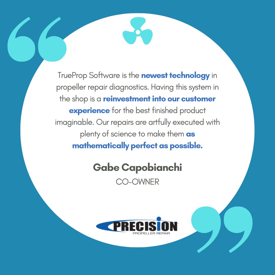 We love our TrueProp Community - and it's great to know the feeling is mutual. Rave reviews from propeller pros are always amazing to see - check them out for yourself (and then contact us to see what all the hype is about 😉) #propellerrepair #propellerinspection #3dscan
