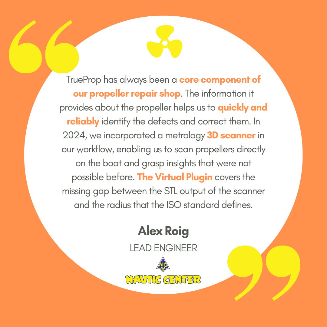 TruePropSftware's tweet photo. We love our TrueProp Community - and it's great to know the feeling is mutual. Rave reviews from propeller pros are always amazing to see - check them out for yourself (and then contact us to see what all the hype is about 😉) #propellerrepair #propellerinspection #3dscan https://t.co/1rEUtBJkfy