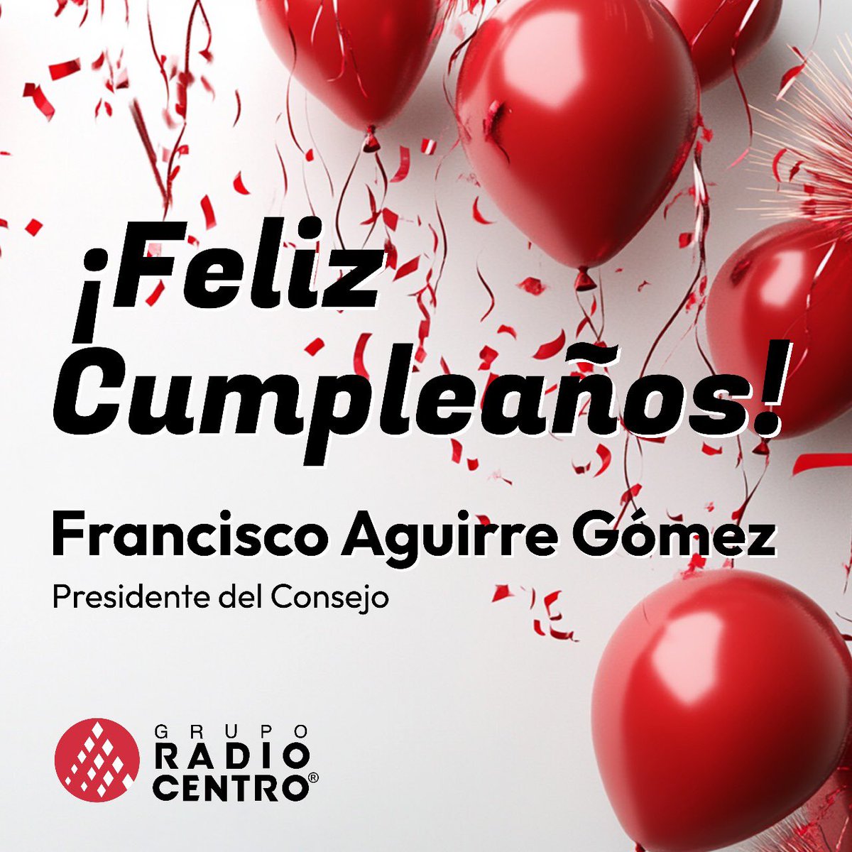 ¡Muchas felicidades por su cumpleaños a nuestro Presidente del Consejo de Administración Lic. Francisco Aguirre Gómez!
Nuestros mejores deseos para este nuevo año de vida que comienza.