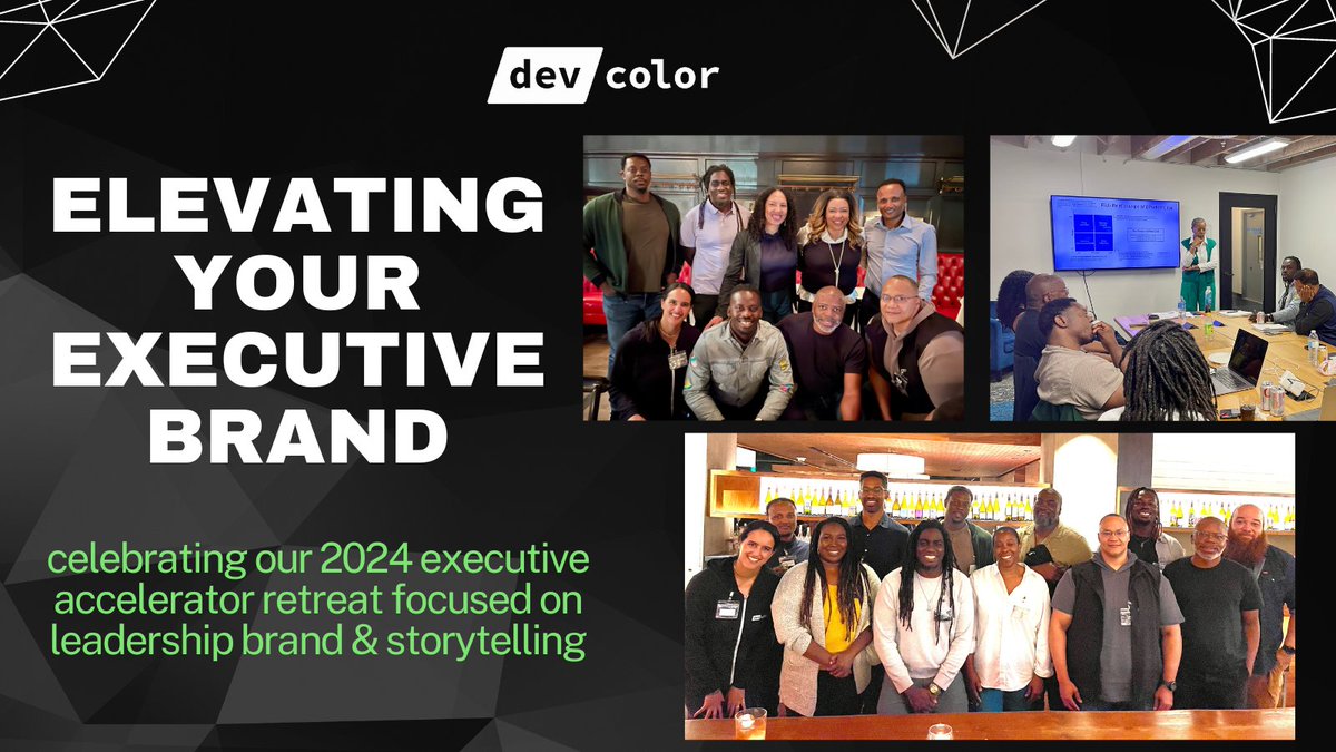 Behind every great leader is a compelling story. Warm thank you to L. Michelle Smith, Dr. Kym Harris-Lee, and Arthur Johnson for joining the Executive Accelerator cohort to share insights on honing their leadership narratives. #BlackExcellence #techforgood #executive #devcolor
