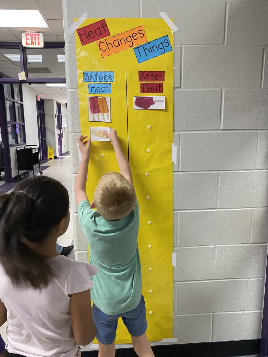 WISD_KLarson's tweet photo. Bathroom breaks are a lot funner with our interactive science boards while we wait! First grade is learning about heat energy and sorting pictures based on before and after adding heat! @WillisSchools @WISDTurner https://t.co/1fuXm1hlbR