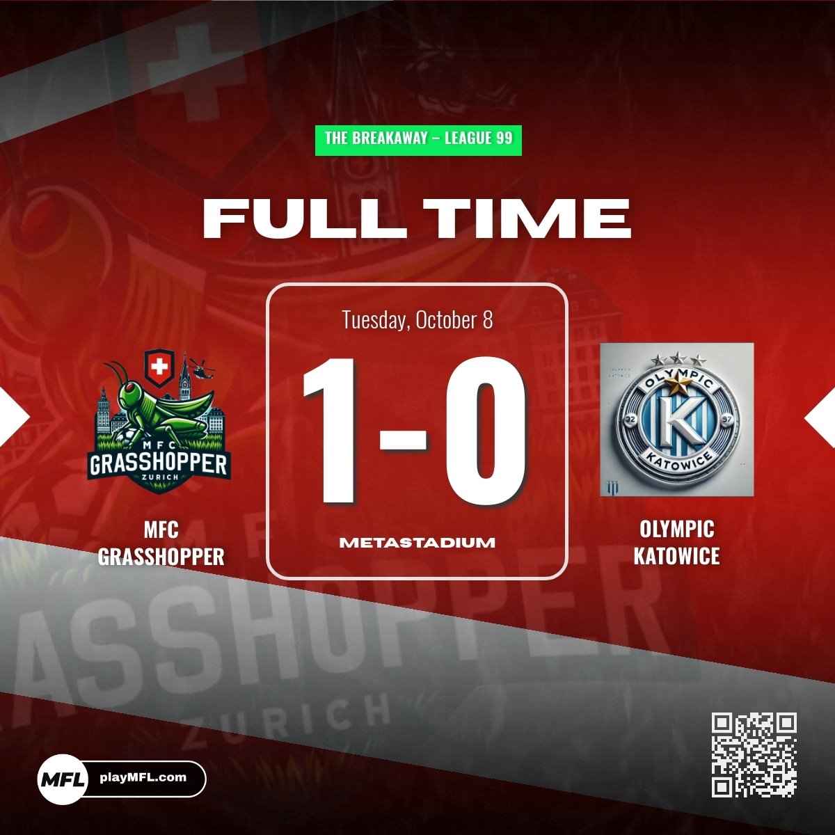 MFCGrasshopper's tweet image. LEAGUE GAME 1 - We start the new league season with a win and the 3 points with a 1-0 victory against Olympic Katowice. Giorgio Steinmann with a goal within 60 minutes of kick-off! 🇨🇭 #MFCGrasshopper