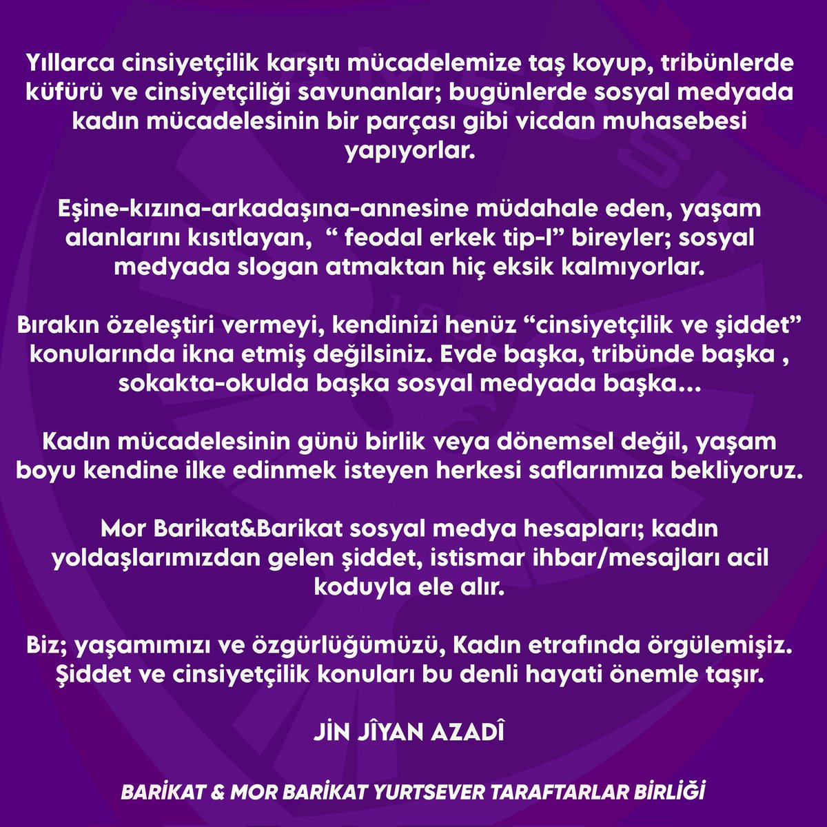 JİN JÎYAN AZADÎ!