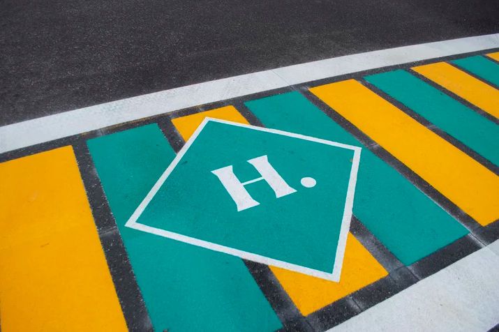 What’s green, yellow, and costs $52,000? 🚦 Not a sports car, but four new crosswalks on G Street in Arcata, CA, symbolizing the link between Cal Poly Humboldt and the university. #publicart #streetart #community bit.ly/3BChXAc