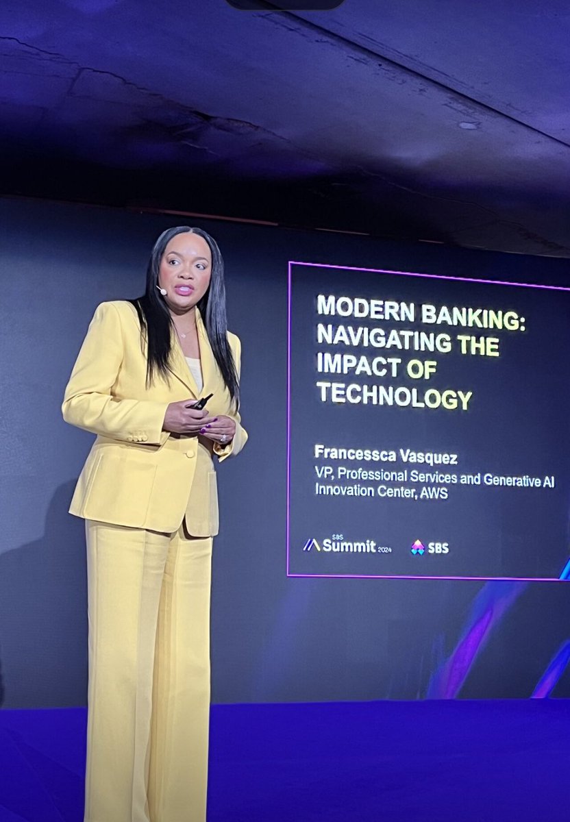 Francessca Vasquez (@francessca_v) on Twitter photo Just wrapped the @SopraBanking SBS 2024 Day 1 Summit with CEO Eric Bierry sharing his inspiring vision on Modern Banking Transformed with <a href="/awscloud/">Amazon Web Services</a> #genai #transformation Just wrapped the @SopraBanking SBS 2024 Day 1 Summit with CEO Eric Bierry sharing his inspiring vision on Modern Banking Transformed with <a href="/awscloud/">Amazon Web Services</a> #genai #transformation