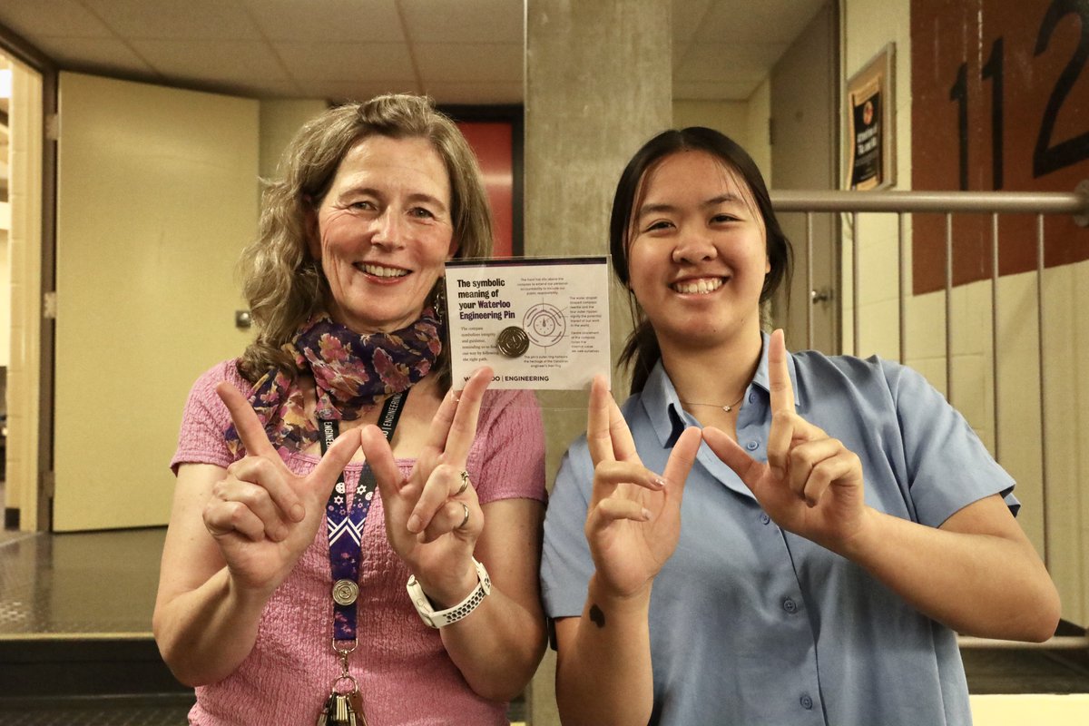 WaterlooENG's tweet image. This past September, all 1A students across Engineering &amp;amp; Architecture received their #WaterlooEngineering pin. Designed by Gordon Fountain (BASc 2024, Mechantronics), the pin symbolizes the commitment to their work, studies &amp;amp; our community. Congratulations to all our students!