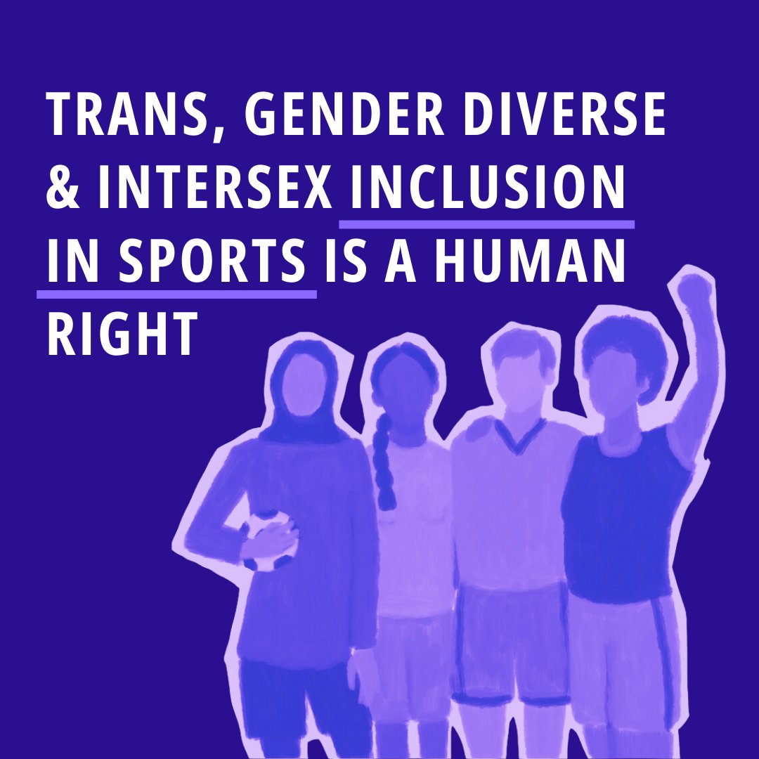 Sport & Rights Alliance (@sport_rights) on Twitter photo Trans, gender diverse and intersex inclusion in sports is a human right. โ
Join us in signing a collective statement supporting the rights of trans, gender diverse, and intersex people in sports, where discrimination has no place.
Sign the statement โฌ๏ธ
sportandrightsalliance.org/trans-gender-dโฆ Trans, gender diverse and intersex inclusion in sports is a human right. โ
Join us in signing a collective statement supporting the rights of trans, gender diverse, and intersex people in sports, where discrimination has no place.
Sign the statement โฌ๏ธ
sportandrightsalliance.org/trans-gender-dโฆ
