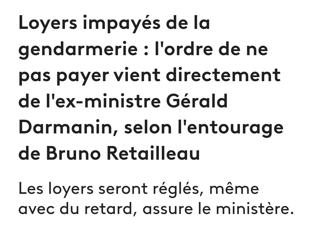 #gendarmerie
<a href="/GDarmanin/">Gérald DARMANIN</a>
Bravo l'Etat de mettre dans la mouise des petites communes. Avant de vouloir faire appliquer des lois, il serait bon que vous ayiez les fesses propres. Montrez l'exemple déjà, respectez la Gendarmerie et les élus et ensuite, vous serez peut être crédibles