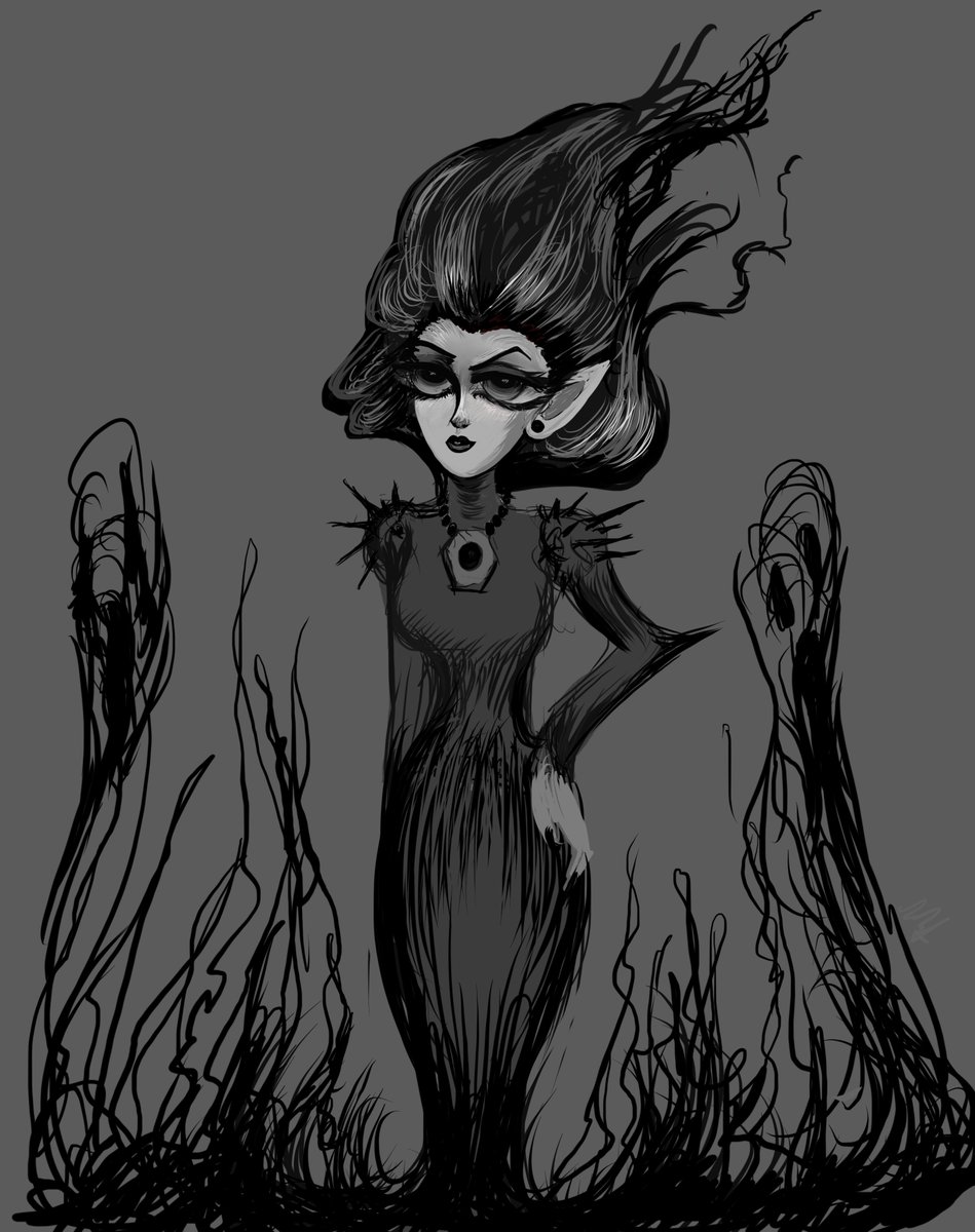 drew a goth version of Falmea from <a href="/Wizard101/">Wizard101</a>