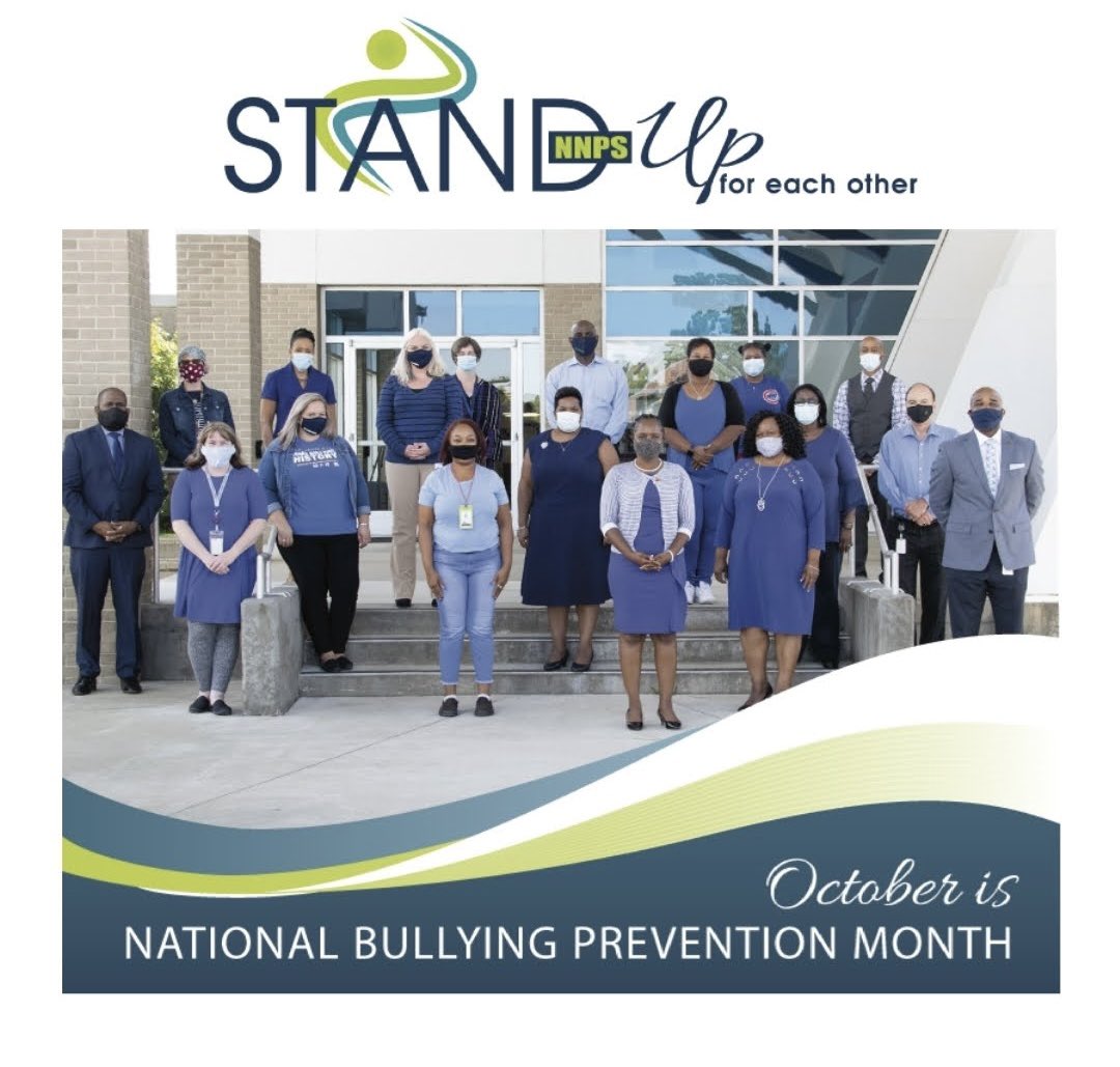 Each year, for STAND Month, our NNPS Central Office staff has demonstrated their commitment to bullying prevention by participating in Blue Up Day on the first Monday in October in recognition of World Day of Bullying Prevention!