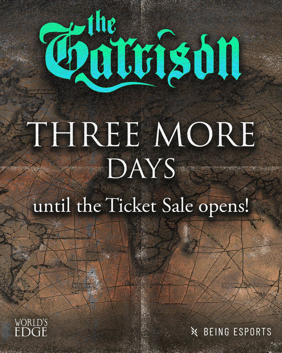 Get ready, AoE 2 community!👀

The Ticket Sale for The Garrison opens on Friday at 17:30 UTC 🎫