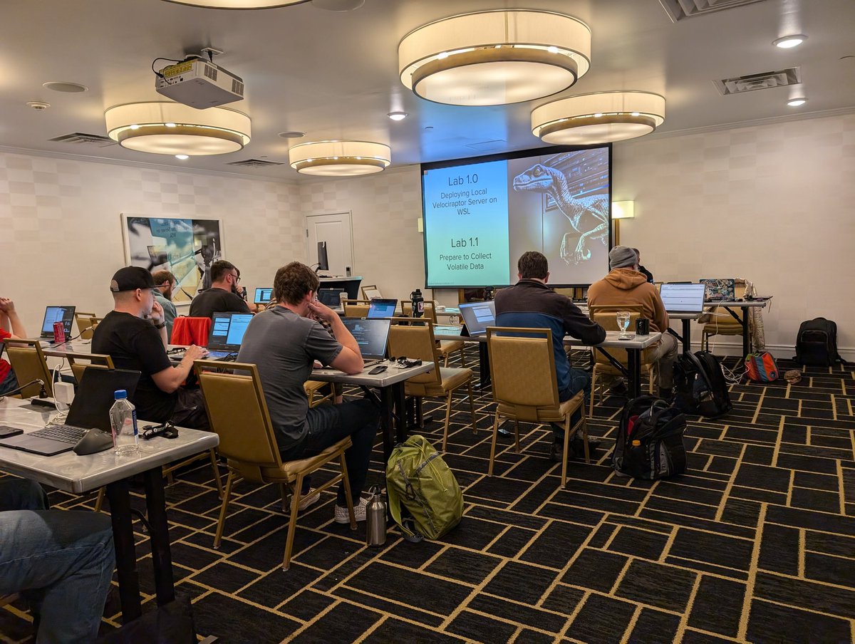 day 1 of THVR <a href="/WWHackinFest/">Wild West Hackin' Fest</a> training off to a great start 🦖🤓🔥