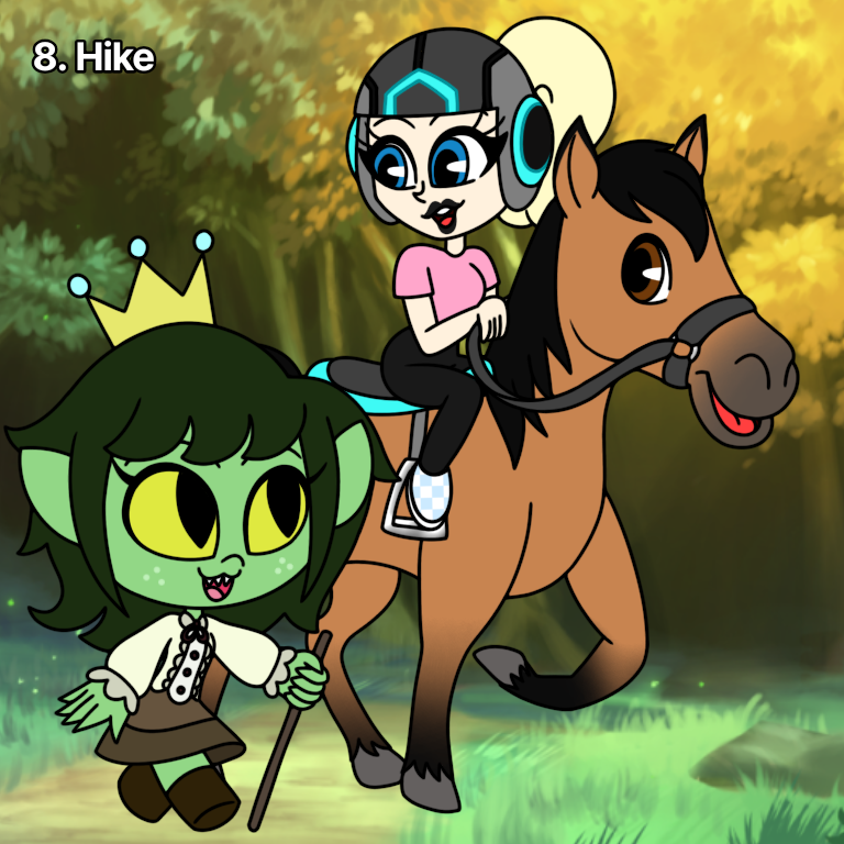 whitneygolucky's tweet photo. Inktober Day 8: Hike
I Go On a Hike with the Goblin Queen and Chip the Horse in the Rainforest. 🐴💗
#Inktober #Inktober2024 #Inktober8 #InktoberHike #ChipTheHorse #WhitneyGoLucky https://t.co/QQNuRqb6f4