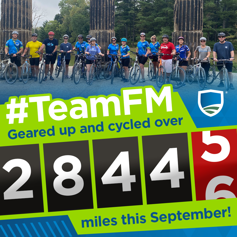 fmne_insurance's tweet photo. .@fmne_insurance team members strapped on the bike helmets last month for the @LovetoRide_ #CycleSeptember Challenge! With great scenery to enjoy while riding in #Nebraska, #SouthDakota, and #NorthDakota, #TeamFM logged 2,844 miles competing against companies across the nation. https://t.co/HGZCdKqCoY