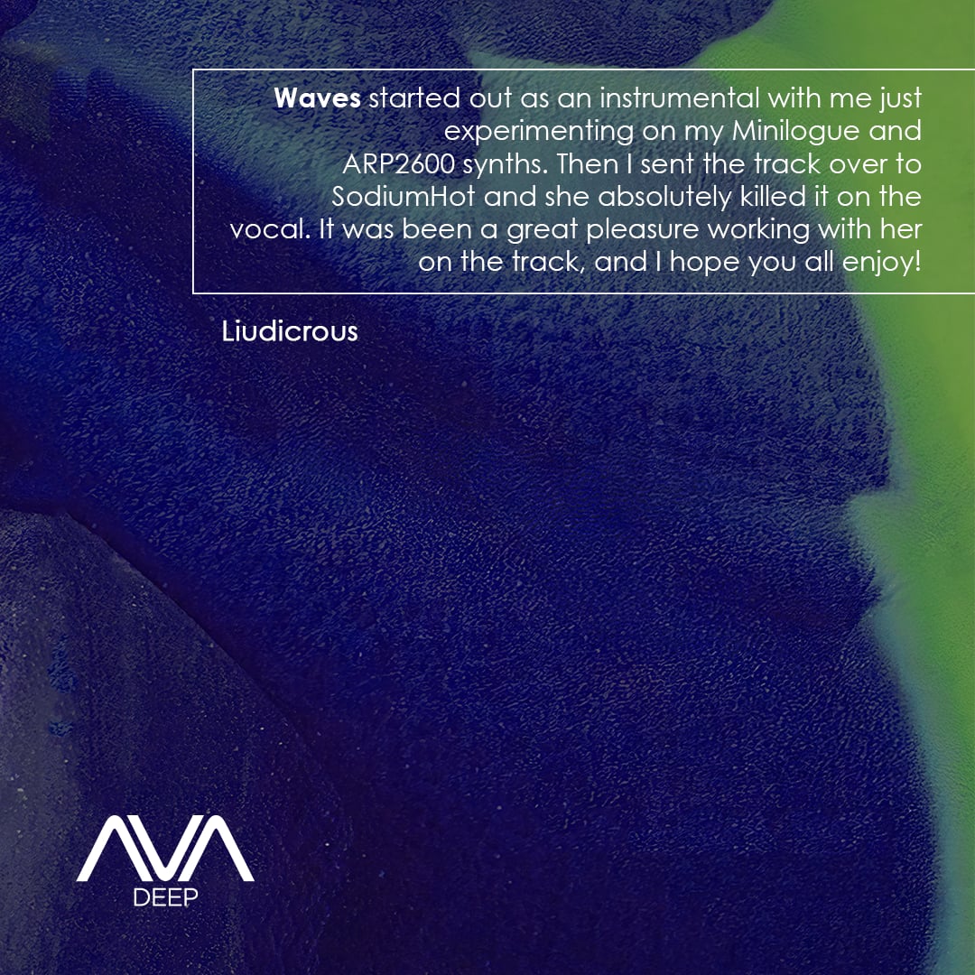 AVARecordings's tweet image. “Waves,” by @LiudicrousMSC &amp;amp; vocalist @SodiumHot, is a stunning triplet fusion of melody and vocal that lushes listeners off their memories.

DL/Stream: avadeep.lnk.to/waves

#avarecordings #avadeep #progressivehouse #deephouse #vocal #triplet #liudicrous #sodiumhot