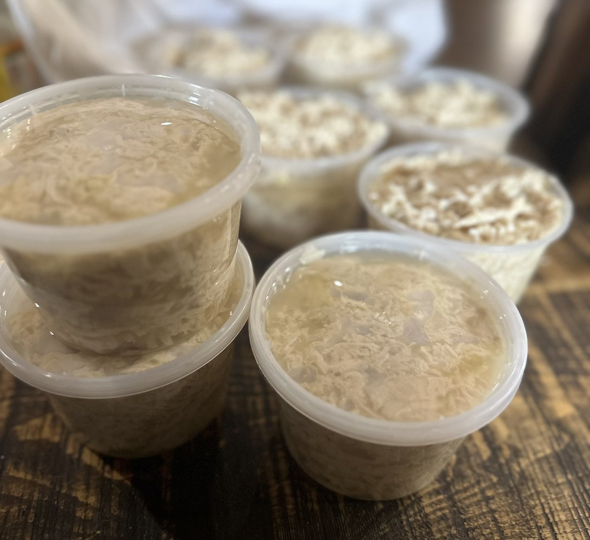 MrsGrayMarlin2's tweet photo. Food prep for the humans, “That’s too much work”… Food prep for #HowdeeThePug #WyleeThePug #PenelopeeThePug #LuceeThePug, “Our babies gotta eat!” https://t.co/Q5e5DZJpO8