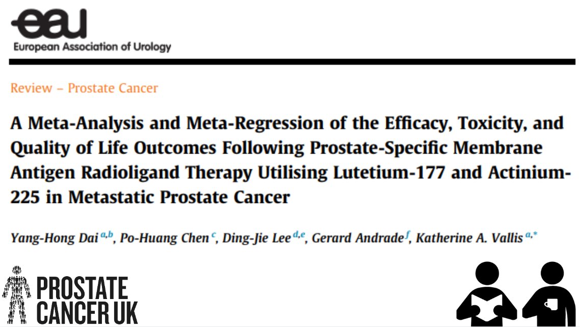 ProstateUK Profs (@prostateukprofs) on Twitter photo How safe and effective are PSMA-targeted radioligand therapies for men with metastatic #prostatecancer?
An international team led by Prof Katherine Vallis from <a href="/OxfordOncology/">OxfordOncology</a> assess the evidence in a new meta-analysis in <a href="/EUplatinum/">European Urology</a>
Grab a ☕ and read: bit.ly/4eRdkRd How safe and effective are PSMA-targeted radioligand therapies for men with metastatic #prostatecancer?
An international team led by Prof Katherine Vallis from <a href="/OxfordOncology/">OxfordOncology</a> assess the evidence in a new meta-analysis in <a href="/EUplatinum/">European Urology</a>
Grab a ☕ and read: bit.ly/4eRdkRd